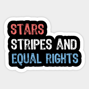 Stars Stripes And Equal Rights Sticker
